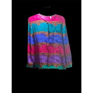 Vintage Multicolored silk top